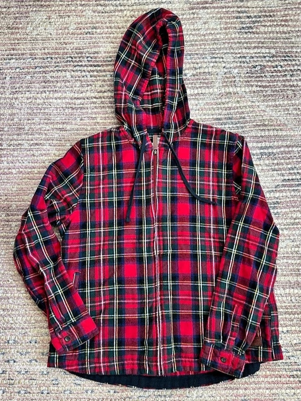L.L.Bean Women's Scotch Plaid Flannel hoodie